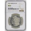 Image 1 : 1921 $1 Morgan Silver Dollar Coin NGC MS62
