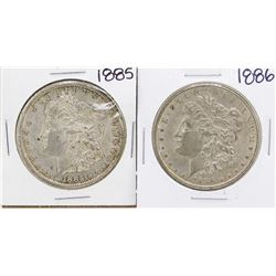 Lot of 1885-1886 $1 Morgan Silver Dollar Coins