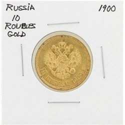 1900 Russia 10 Roubles Gold Coin