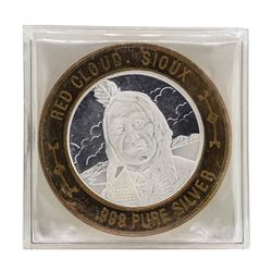 .999 Silver Red Cloud Sioux $10 Casino Limited Native American Series Gaming Tok
