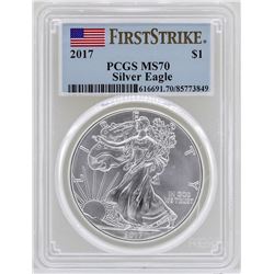 2017 $1 American Silver Eagle Coin PCGS MS70 First Strike