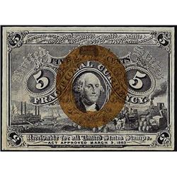 March 3, 1863 Five Cent Second Issue Fractional