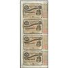 Image 1 : Uncut Sheet of (4) State of Louisiana Baby Bond Obsolete Notes