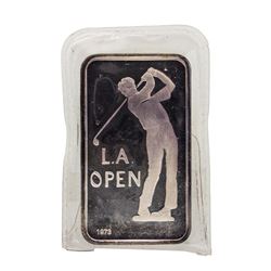 1973 LA Open Swiss Mint 1 oz .999 Fine Silver Art Bar