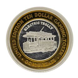 .999 Silver Golden Gate Las Vegas, NV $10 Casino Limited Edition Gaming Token