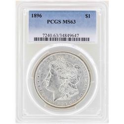 1896 $1 Morgan Silver Dollar Coin PCGS MS63