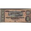Image 1 : 1864 $10 Confederate States of America Note