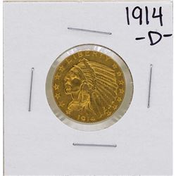 1914-D $5 Indian Head Half Eagle Gold Coin