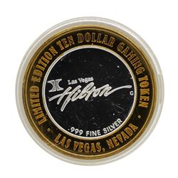 .999 Fine Silver Hilton Starlight Las Vegas $10 Casino Limited Edition Gaming To