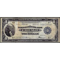 1918 $1 Federal Reserve Bank Note Chicago