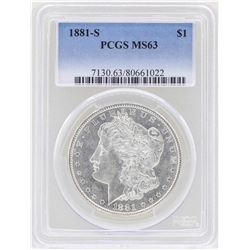 1881-S $1 Morgan Silver Dollar Coin PCGS MS63
