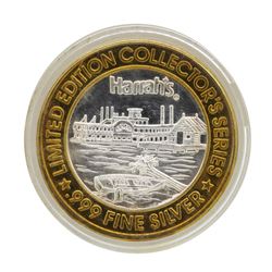 .999 Silver Harrahs Casino Tunica, Mississippi $10 Casino Limited Edition Gaming