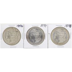 Lot of 1896-1898 $1 Morgan Silver Dollar Coins