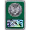 Image 2 : 2017 $1 American Silver Eagle Coin NGC MS70 Early Releases Green Core
