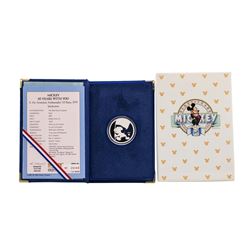 1988 Rarities Mint Disney Mickey Mouse Silver Proof Coin w/Box & COA