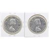 Image 2 : Lot of (2) 1957 $1 Canada Silver Dollar Coins