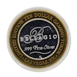 .999 Silver Bellagio Las Vegas, NV $10 Casino Limited Edition Gaming Token