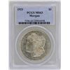 Image 1 : 1921 $1 Morgan Silver Dollar Coin PCGS MS63