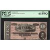 Image 1 : 1864 $10 Confederate States of America Note T-68 PCGS New 61PPQ