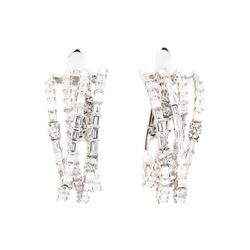 18KT White Gold 4.50 ctw Diamond Earrings