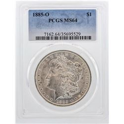 1885-O $1 Morgan Silver Dollar Coin PCGS MS64