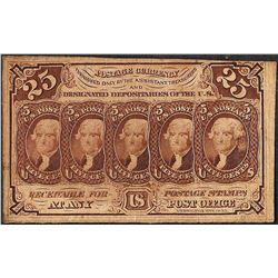 1862 First Issue 25 Cent Fractional Currency Note