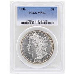 1896 $1 Morgan Silver Dollar Coin PCGS MS63