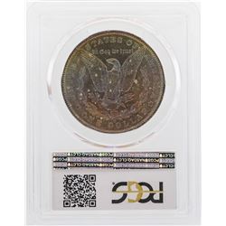 1885-O $1 Morgan Silver Dollar Coin PCGS MS63 Amazing Rainbow Toning
