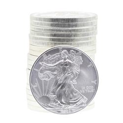 Roll of (20) 2008 $1 American Silver Eagle Brilliant Uncirculated Coins