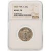 Image 1 : 1917 Type 1 Standing Liberty Quarter Coin NGC MS62FH