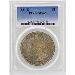 1881-O $1 Morgan Silver Dollar Coin PCGS MS65