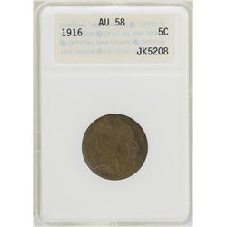 1916 Buffalo Nickel Coin ANA AU58