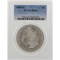 1885-O $1 Morgan Silver Dollar Coin PCGS MS63