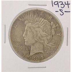 1934-S $1 Peace Silver Dollar Coin