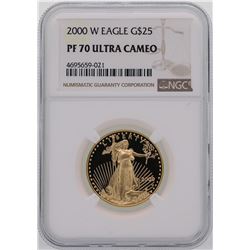 2000-W $25 American Gold Eagle Coin NGC PF70 Ultra Cameo