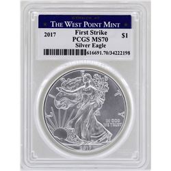 2017-W $1 American Silver Eagle Coin PCGS MS70 First Strike