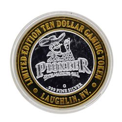 .999 Silver Pioneer Hotel & Gambling Hall $10 Casino Limited Edition Gaming Toke
