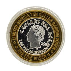 .999 Silver Caesars Palace Las Vegas, Nevada $10 Casino Limited Edition Gaming T
