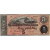 Image 1 : 1864 $5 Confederate States of America Note