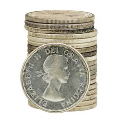 Roll of (20) Mixed 1953-1967 Canada Half Dollar Coins