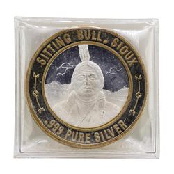 .999 Silver Sitting Bull Sioux $10 Casino Limited Native American Series Gaming