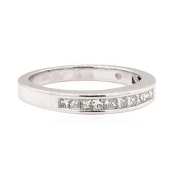 14KT White Gold 0.50 ctw Princess Cut Diamond Band