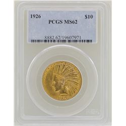 1926 $10 Indian Head Eagle Gold Coin PCGS MS62