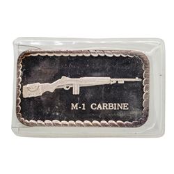 M-1 Carbine 1 oz .999 Fine Silver Art Bar