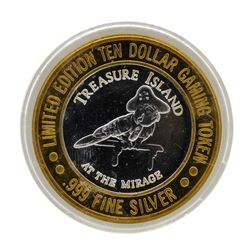 .999 Silver Treasure Island Las Vegas, Nevada $10 Casino Limited Edition Gaming