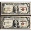 Image 1 : Lot of (2) 1935A $1 Silver Certificate WWII Emergency Hawaii Notes