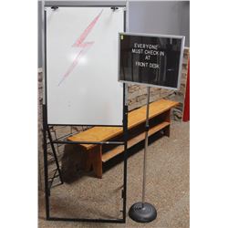 EASEL WHITEBOARD AND ADVERTISEMENT SIGN