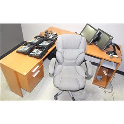 L-SHAPED OFFICE DESK AND CHAIR