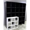 Image 1 : LARGE CUBE SHELVING UNIT WITH SMALLER CUBE SHELF