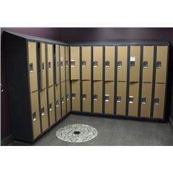 LOT OF 14 DOUBLE LOCKERS - 28 LOCKERS TOTAL
